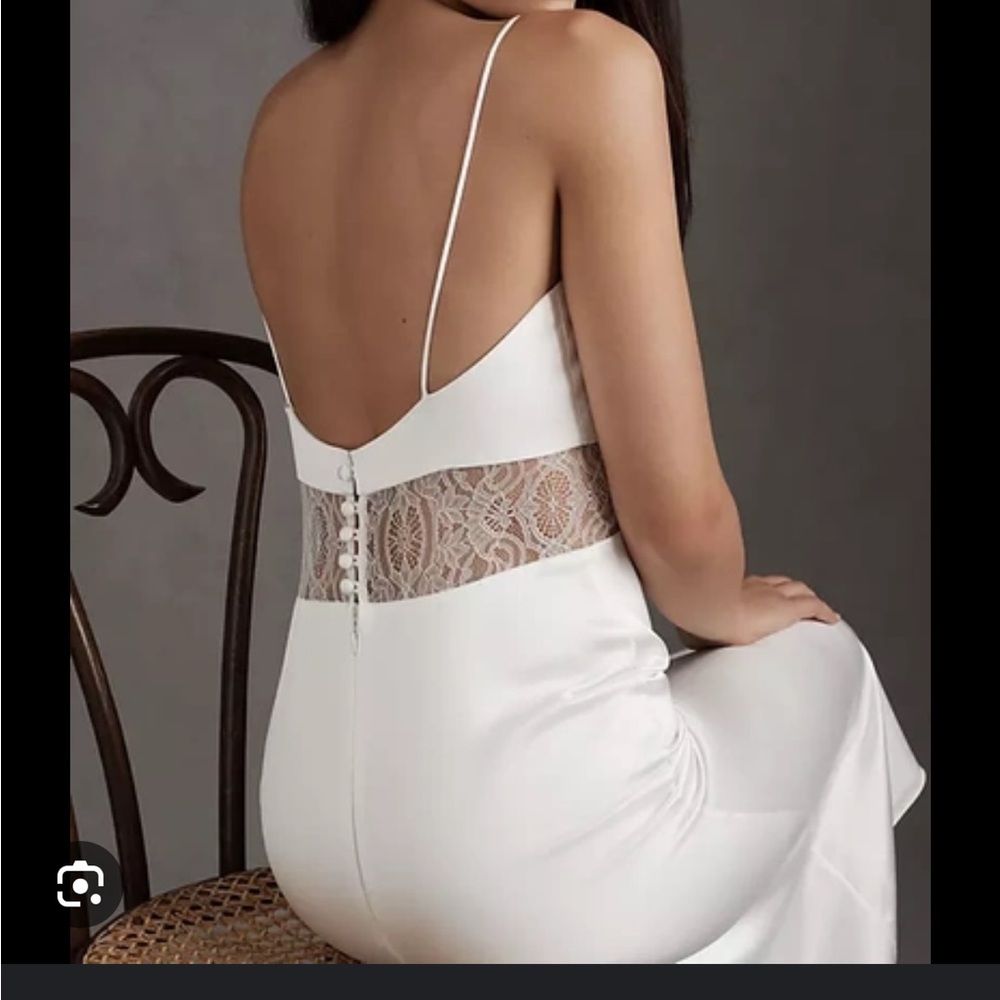 Sachin & Babi White Satin Dress
